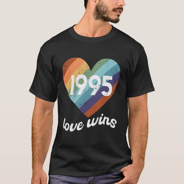 T-shirt Lgbti Support 1995 Love Wins (Devant)