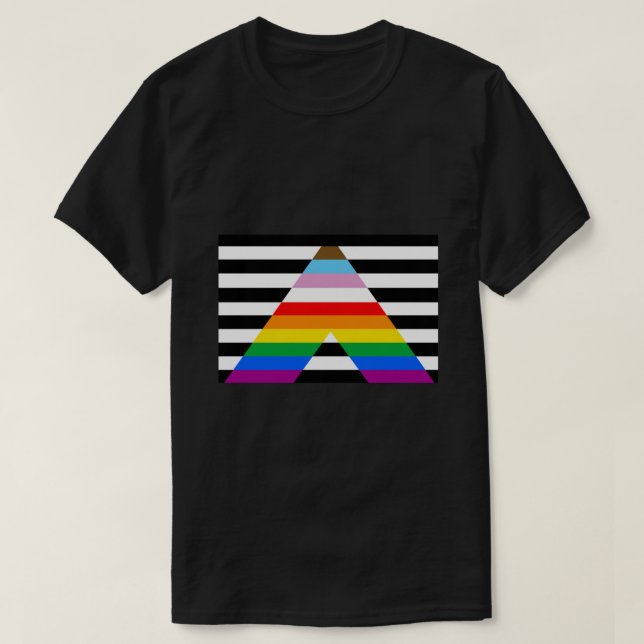 T-shirt LGBTQ+ Ally Progress Pride Débardeur de drapeau (Design devant)