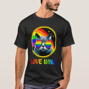 T-shirt LGBTQ Amour Gagne Chat Gay Pride LGBT Allié Drapea