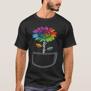 T-shirt LGBTQ Arc-en-ciel Tournesol Gay Fierté d'amour éga