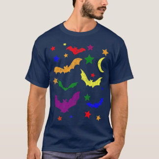 T-shirt LGBTQ Bat Lovers Halloween Gay pride Drapeau Biseu