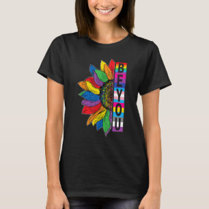 T-shirt LGBTQ Be You Gay pride LGBT Ally Sunflower Retro V