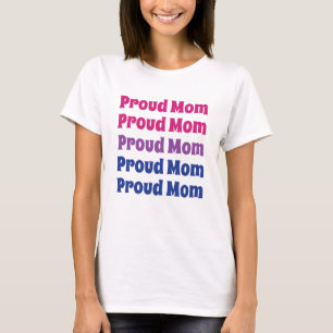 T-shirt LGBTQ Bisexual Fierté Maman Répéter le texte