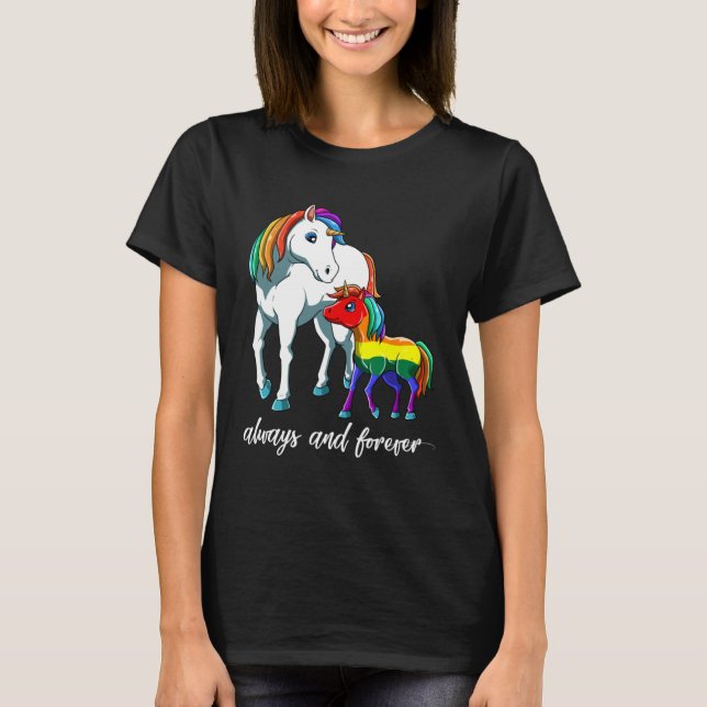 T-shirt LGBTQ Daughter Son  Unicorn Mama (Devant)