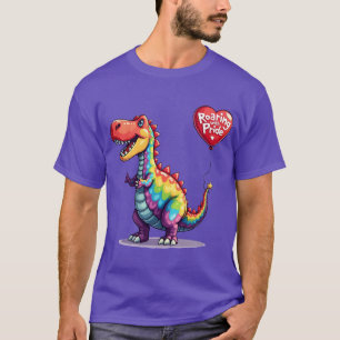 T-shirt LGBTQ Dino Roaring Avec Fierté