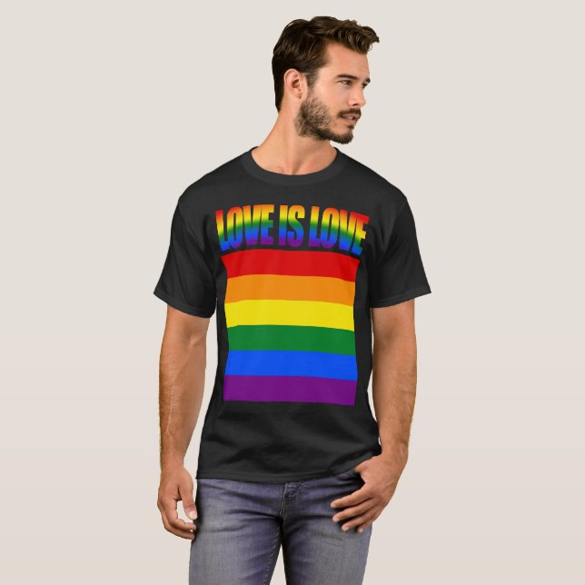 T-shirt LGBTQ Equality Love LGBT Rainbow Gay pride (Devant entier)