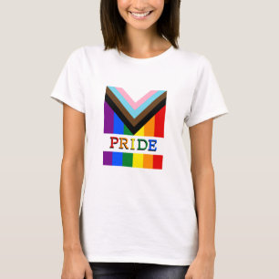 T-shirt LGBTQ & Fierté - Arc en ciel Progrès Drapeau Mode 