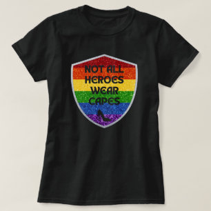 T-shirt LGBTQ+ Fierté pas tous les héros Parties scintilla