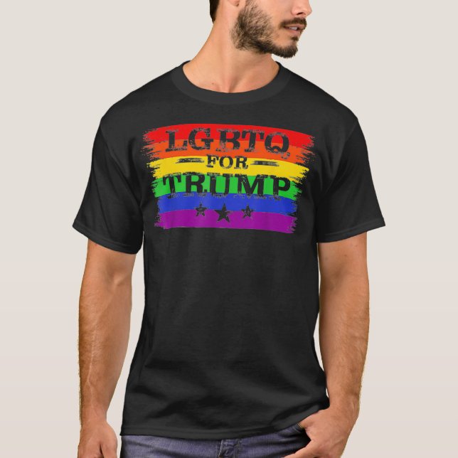 T-shirt LGBTQ Flag LBGTQ For Trump Election 2020 Funny Gif (Devant)