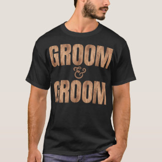 T-shirt LGBTQ Groom and Groom WeddingVêtements de mariage 