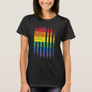 T-shirt Lgbtq Lesbienne bisexuel arc-en-ciel américain Dra