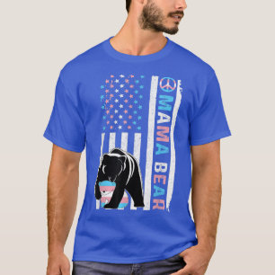 T-shirt LGBTQ Mama Bear Transgenre American Flag Pride Mo