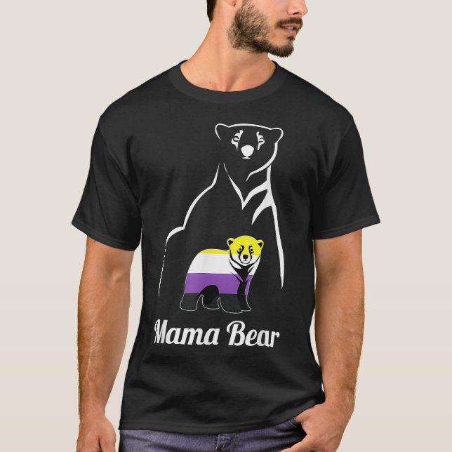 T-shirt LGBTQ NonBinary Mama Bear LGBT NonBinary Pride Enb (Devant)