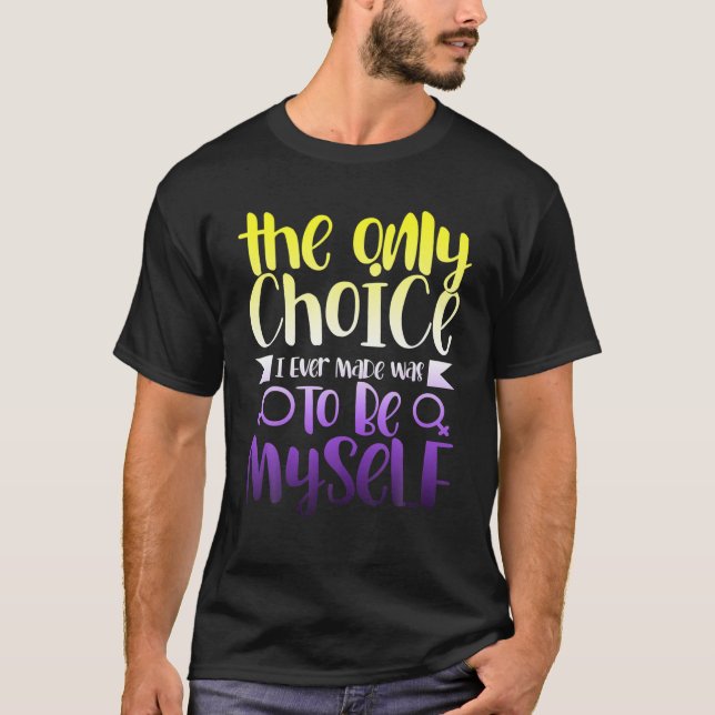 T-shirt LGBTQ Queer Identité non binaire Androgyne Non bin (Devant)
