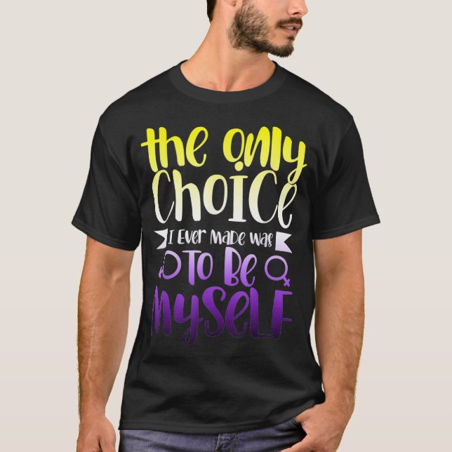 T-shirt LGBTQ Queer Nonbinary Identity Androgynous Non Bin (Devant)
