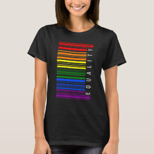 T-shirt Lgbtq Rainbow Equality Genre Ally Droit Genre A