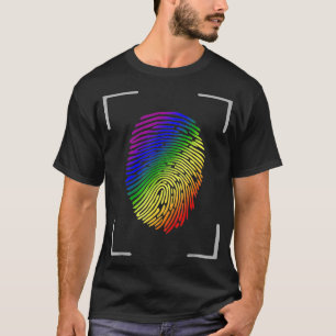 T-shirt LGBTQ Rainbow Fingerprint Gay pride Mois LGB