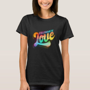 T-shirt Lgbtq+ Support Celebrate Love Color Edition
