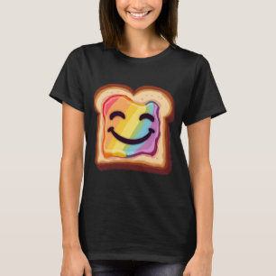 T-shirt LGBTQ tranche souriante de toast surmontée d'un r 