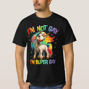 T-shirt LGBTQ Unicorn Super Gay pride LGBT Ally Rainbow Fl