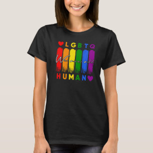 T-shirt Lgbtq We All Human Pride Dit Rainow Graphic Pa