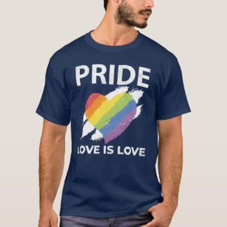 T-shirt LGBTQAI Pride Love is Love retro