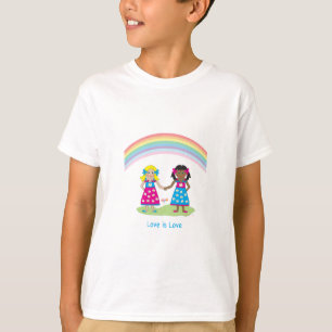 T-shirt LGBTQIA L'amour est amour Rainbow Heart Pride