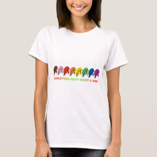 T-shirt LGBTQIA+ Manatees veulent juste un câlin