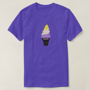 T-shirt LGBTQIA+ Pronononouns de crème glacée non binaire