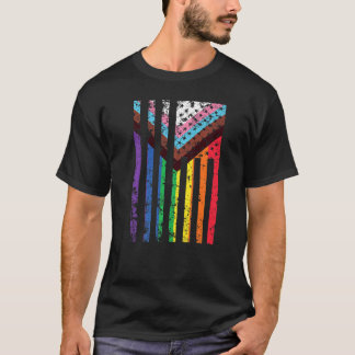 T-shirt Lgtbiaq+ Pride Usa Flag Pride Mois