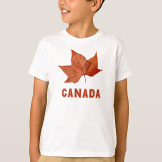 T-shirt L'habillement de l'enfant de feuille d'érable du