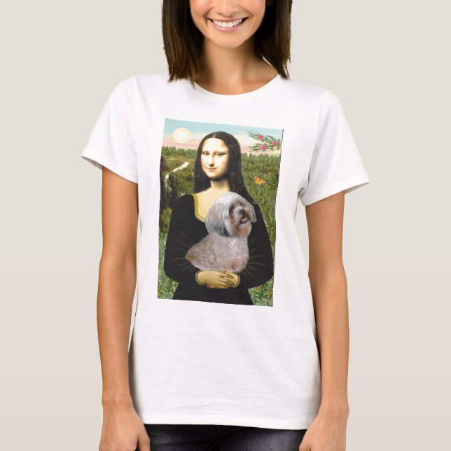 T-shirt Lhasa Apso 10 - Mona Lisa (Devant)