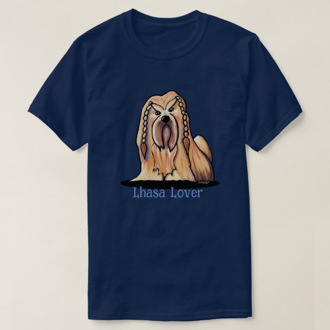 T-shirt Lhasa Apso tressé (Design devant)
