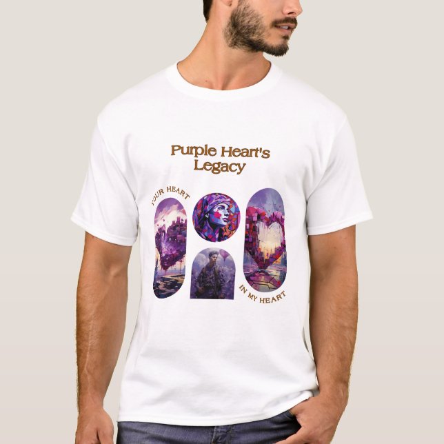 T-shirt L'héritage du coeur pourpre (Devant)