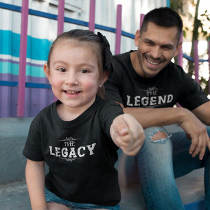 T-shirt L'héritage Father's Day Girls' Noir