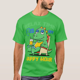 T-shirt l'heure de la sieste est mon heure heureuse dino