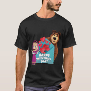 T-shirt L'Heureuse Sainte-Valentin Masha et l'ours