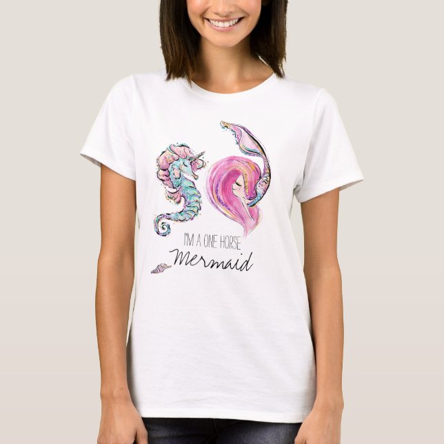 T-shirt L'hippocampe magique de parties scintillantes de (Devant)
