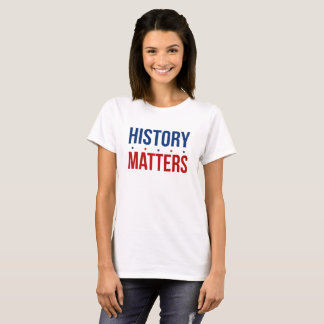 T-shirt L'histoire importe les sujets blancs rouges