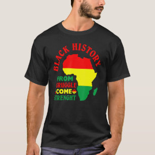 T-shirt L'histoire noire de la lutte vient force BLM Pri