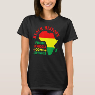 T-shirt L'histoire noire de la lutte vient force BLM Pri