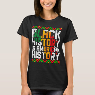 T-shirt L'Histoire Patriotique Africaine-Américaine Noire 