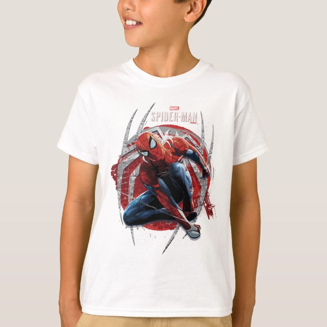 T-shirt L'homme-araignée de Marvel | Web Swing Street Art  (Devant)