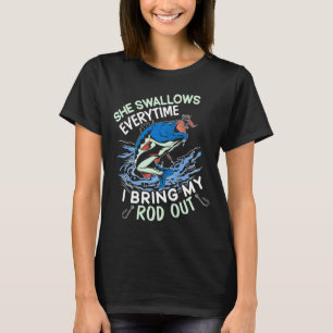 T-shirt L'homme avale à chaque fois un pêcheur drôle