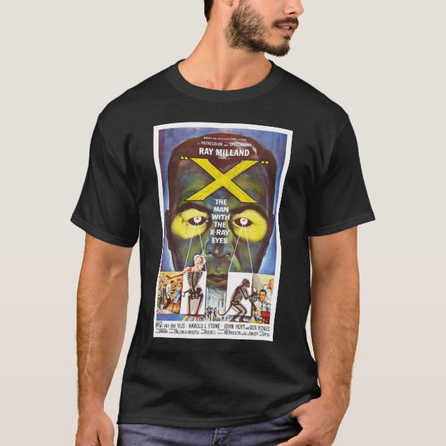 T-shirt L'homme avec des yeux de rayon X (Devant)