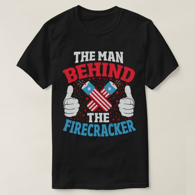 T-shirt L'Homme Derrière Le Nouveau Père 4 juillet (Design devant)