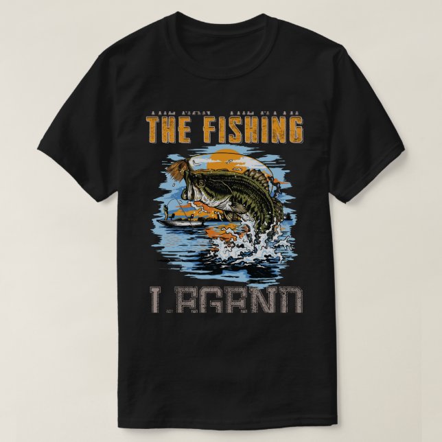 T-shirt L'homme Le mythe La légende de la pêche v (Design devant)