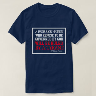 T-shirt L'homme non gouverné par Dieu sera gouverné par un