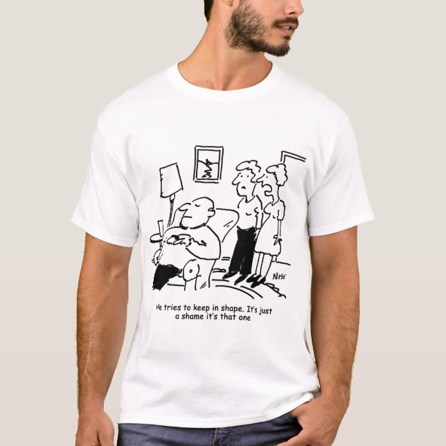 T-shirt L'Homme Obèse Inapte En Surpoids Essaie De Garder  (Devant)
