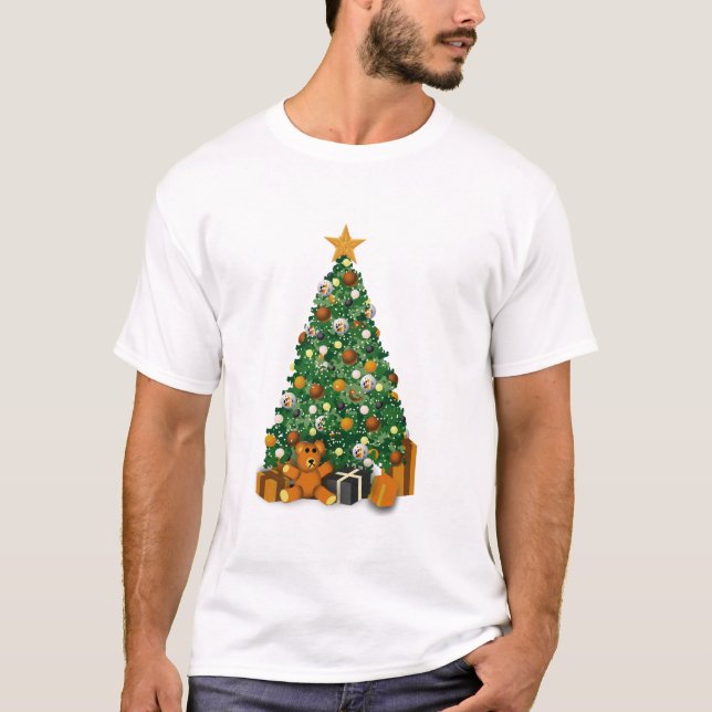 T-shirt L'homosexuel soutient la chemise d'arbre de Noël (Devant)